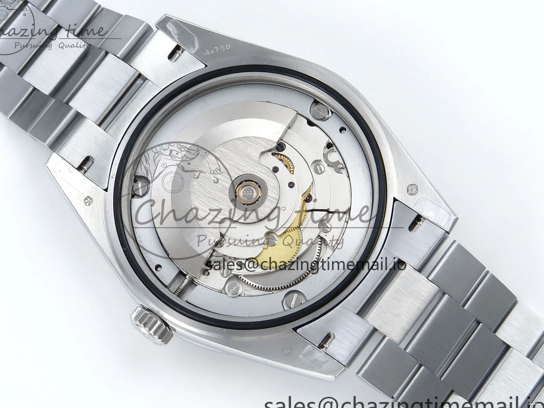 SS DayDate 1:1 Best Bezel QF A2836 40 Diamonds on Weight) Bracelet V5 (Gain Blue President Dial Diamonds Edition 0504